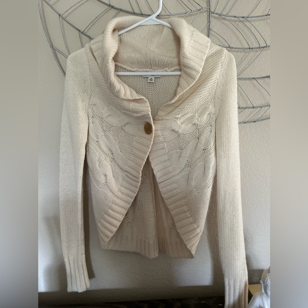 Banana Republic cream-colored cardigan